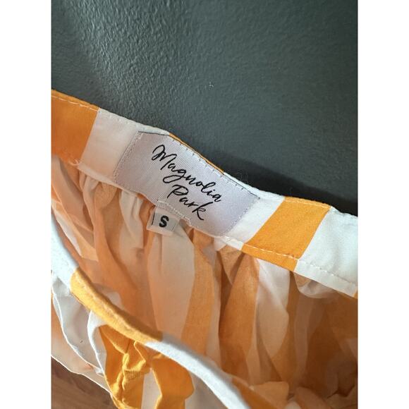 Walt Disney Dapper Dan Inspired Women’s Skirt Size Small. Orange & White Stripes - Picture 2 of 8